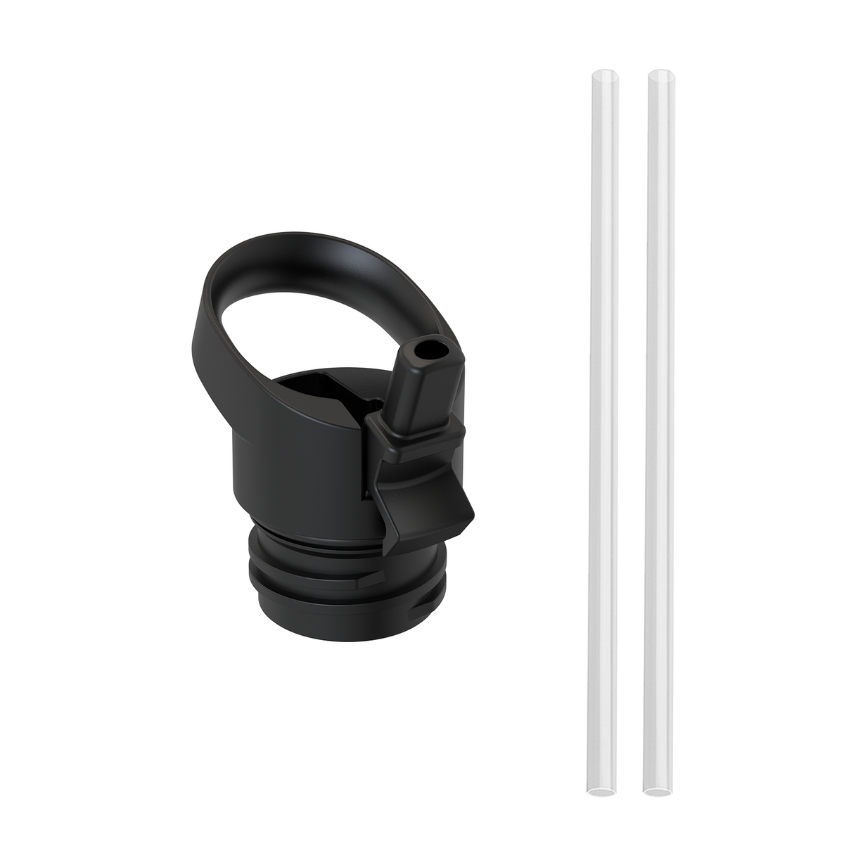 The 2nd Version Standard Mouth Water Bottle Lid - BPA FREE - With Two Straws